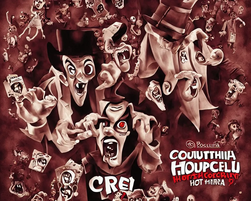 Prompt: Count Chocula horror movie poster