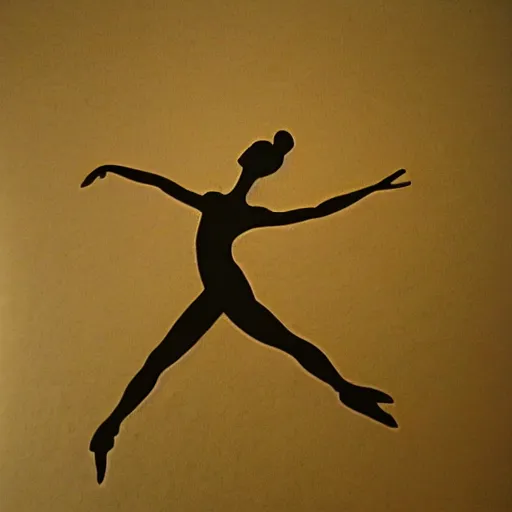 Image similar to ballet dancer, bali shadow puppet