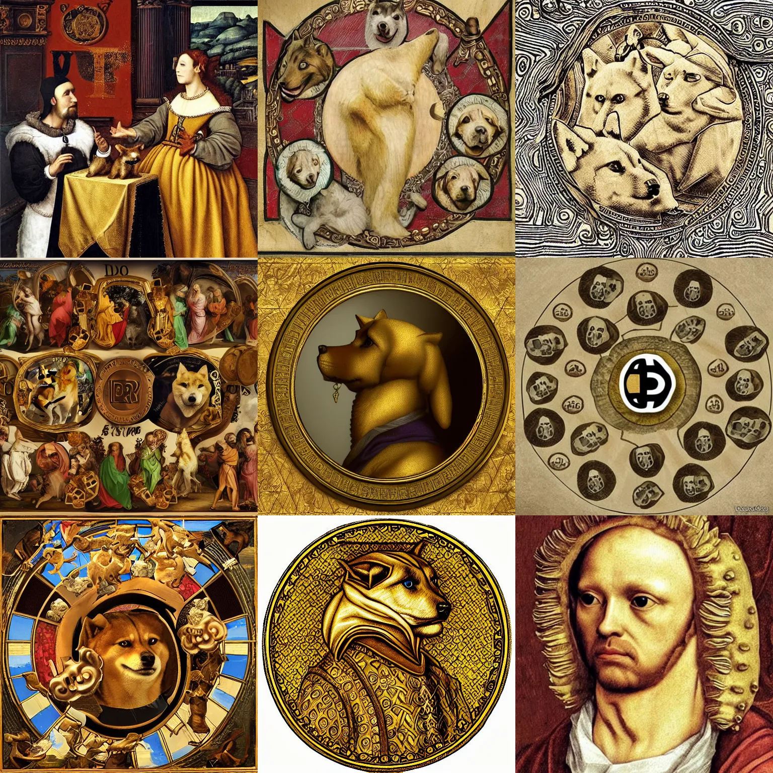 Prompt: dogecoin. renaissance style