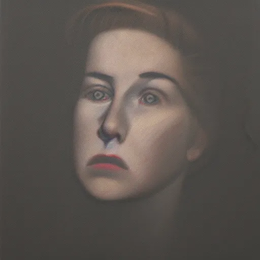 Image similar to depressed girl portrait, by david lynch