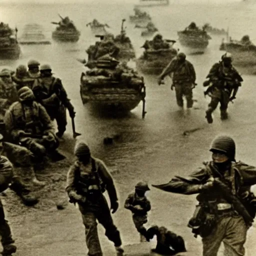 Image similar to the d - day, by robert capa,