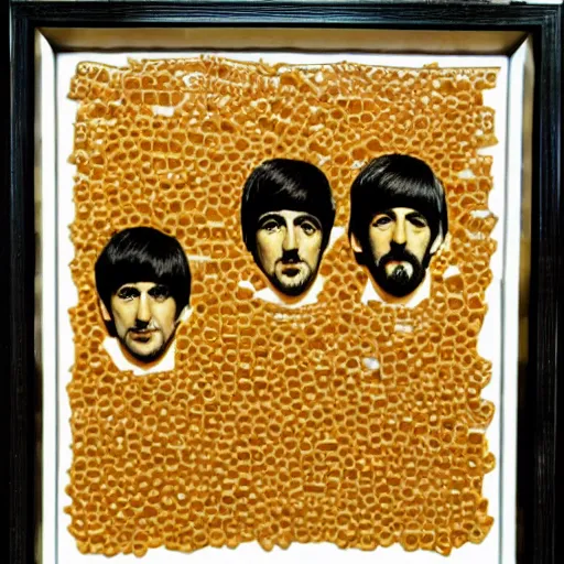 Image similar to The Beatles made out of honey,