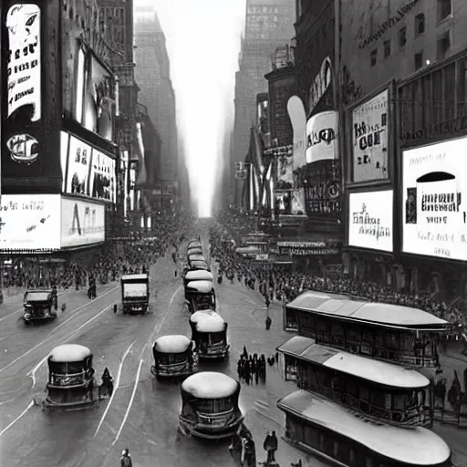 Prompt: alfred stieglitz photo of times square in 1 9 3 3