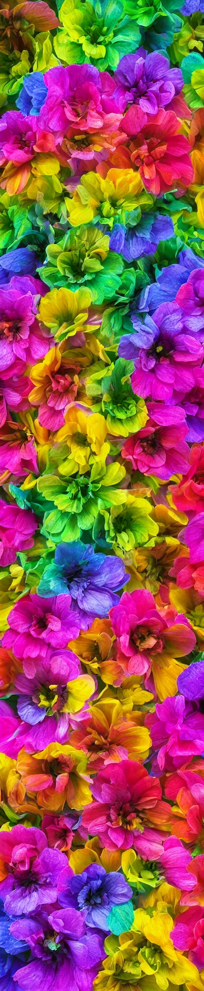 Image similar to vertical macro rainbow flowers