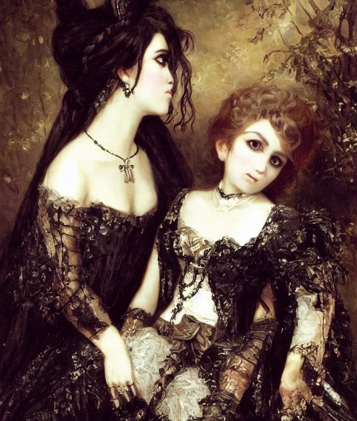 Image similar to gothic princess portrait by william - adolphe bouguerea, highly detailded