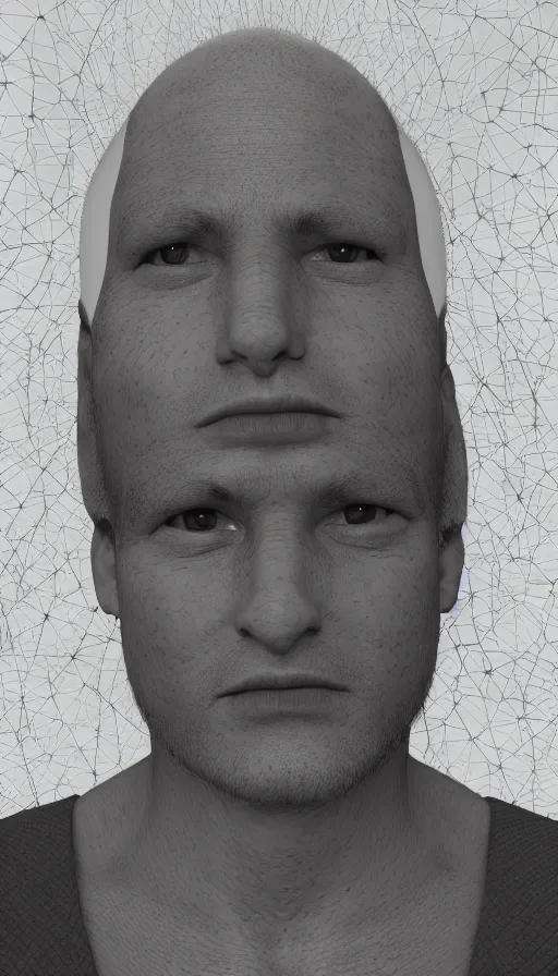 Image similar to portrait of a digital shaman, with vray