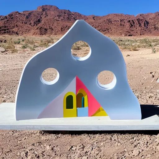 Image similar to babyschema shape building in the dessert