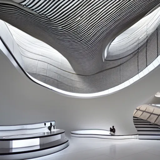 Image similar to stunning museum by Zaha Hadid