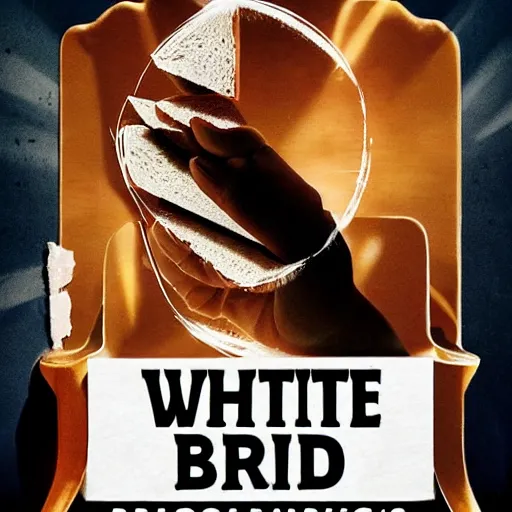 Image similar to elaborate movie poster for a slice of white bread, photorealistic