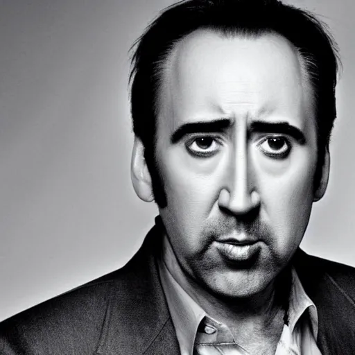 Image similar to a perfectly normal picture of nic cage