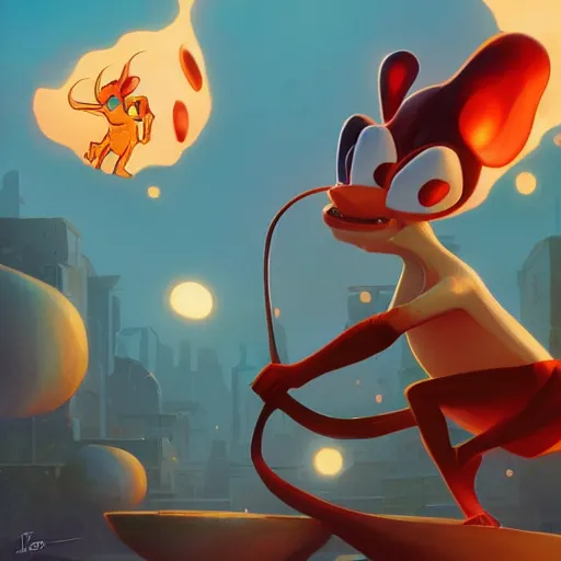 Image similar to hero world the ren & stimpy show, behance hd by jesper ejsing, by rhads, makoto shinkai and lois van baarle, ilya kuvshinov, rossdraws global illumination