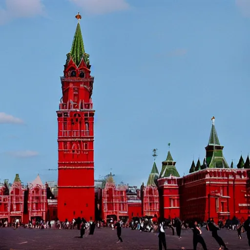 Image similar to epic photo giant kiwi standing on red square