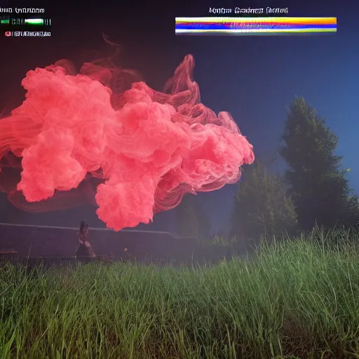 Image similar to magical glowing smoke VSX Unrealengine niagra particles beautiful amazing 10/10