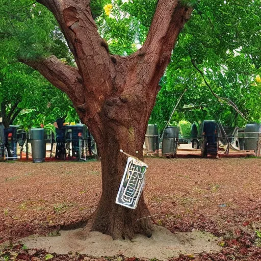 Prompt: A tree that grows beer