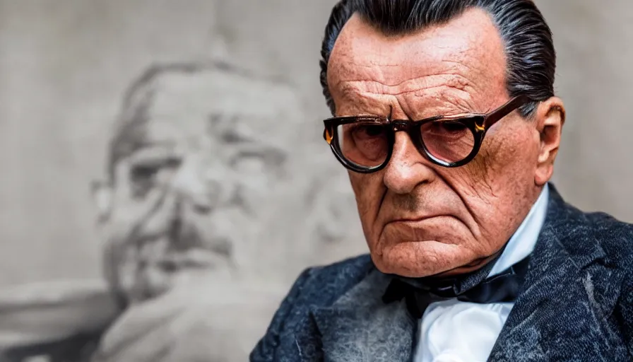 Prompt: hyper-realistic and detailed 2010s movie still portrait of Josip Broz Tito, by Paolo Sorrentino, Leica SL2 30mm, beautiful color, high quality, high textured, cinematic, low angle shot