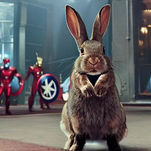 Image similar to a rabbit in the movie Avengers