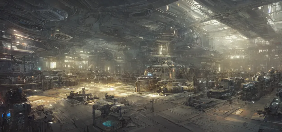 Image similar to A cybernetic lab in the future intricate, hyper detailed, 8k, james gurney, greg rutkowski, john howe, artstation