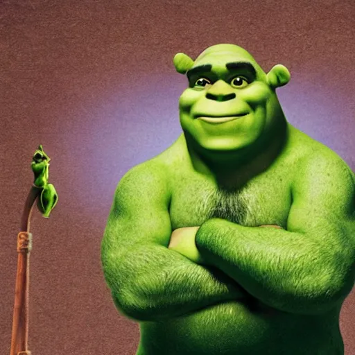Prompt: a studio photo of Shrek