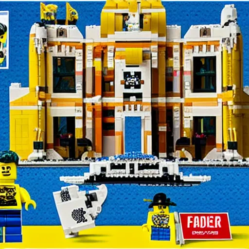 Image similar to mar - a - lago fbi raid lego set