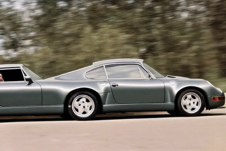 Image similar to 1975 Pontiac ((Porsche 959)) movie still, speed, cinematic Eastman 5384 film