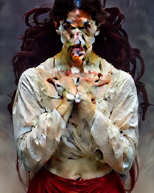 Image similar to a portrait of anguish, concept art, smooth, sharp focus, illustration, art by artgerm and greg rutkowski and alphonse mucha and william - adolphe bouguereau