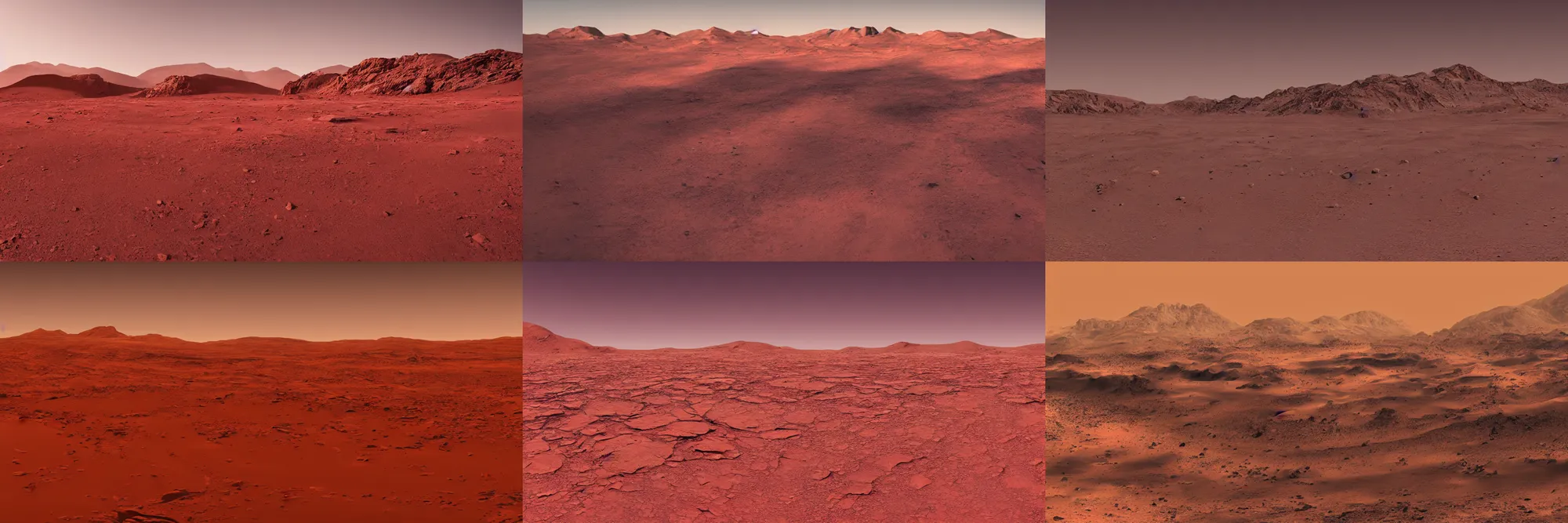 Prompt: photography of the most beautiful place on mars, mountains and valleys, almost fantasy, red desert, red light, photorealistic, ultra detailed, sharp