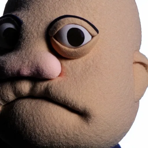 Image similar to hank schrader as a muppet. highly detailed felt. hyper real photo. 4 k.