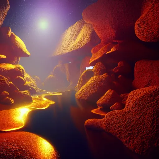 Image similar to a giant stream of liquid gold ascending into a deep black center of gravity, cinematic space scenery, volumetric light, conceptart, unreal engine 5, 8 k, high depth of field, depth perception, rich deep colors, artstation