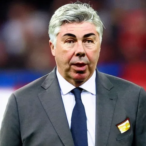 Prompt: high quality front face picture of Carlo Ancelotti