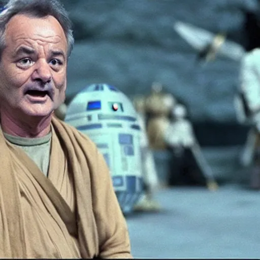 Image similar to bill murray plays a jedi in star wars