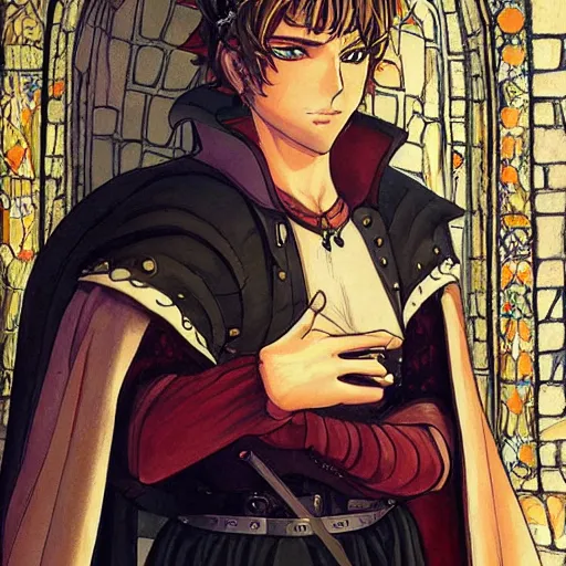 Prompt: A stunning portrait of a fantasty character, medieval, anime