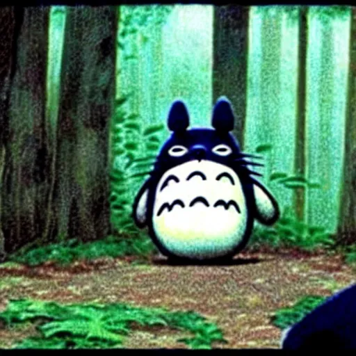 Prompt: a still of keanu reeves in my neighbor totoro ( 1 9 8 8 )