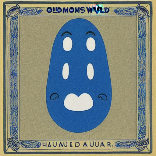 Image similar to humanoid squidward blue note album cover