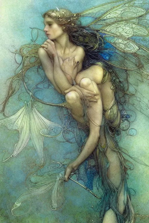 Image similar to a beautiful faerie, golden ratio, detailed, rainbowshift, by jean - baptiste monge, maxfield parrish, john william waterhouse, brian froud