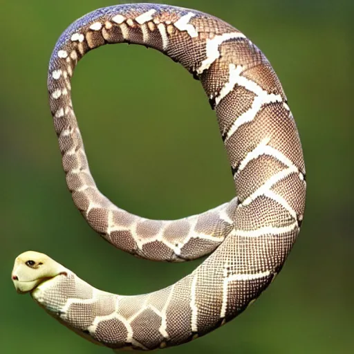 Image similar to python eating his own tail