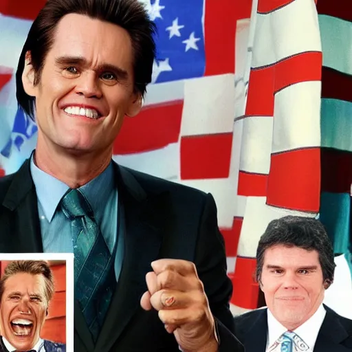 Image similar to jim carrey as president of the usa