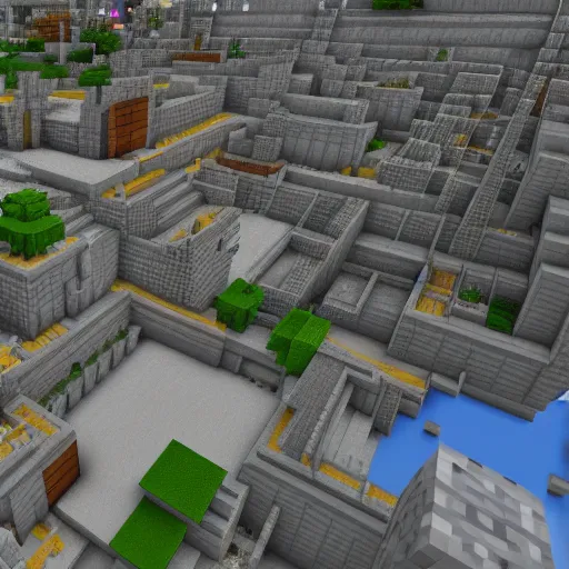 Prompt: perspective city outlook , hyperrealism, no blur, 4k resolution, ultra detailed, style of Minecraft