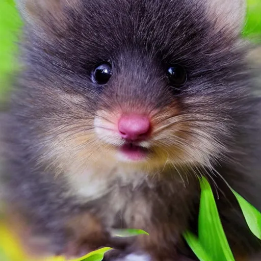 Image similar to cute fluffly small mammal with colorful fur, detailed, hd, sharp image