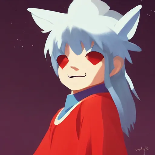 Image similar to face icon stylized minimalist inuyasha, loftis, cory behance hd by jesper ejsing, by rhads, makoto shinkai and lois van baarle, ilya kuvshinov, rossdraws global illumination