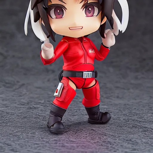 Image similar to among us red crewmate as a nendoroid, 3 d octane render, photo realistic