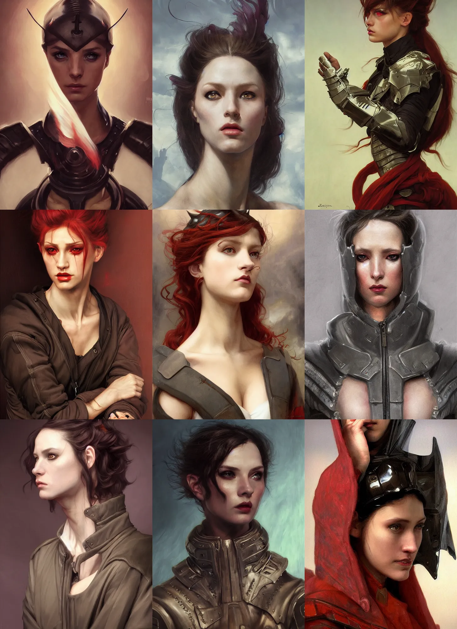 Prompt: portrait demon half human, elegant, wearing a bomber jacket, armor, hyper realistic, shy, extremely detailed, dnd character art portrait, fantasy art,, dramatic lighting, vivid colors, deviant art, artstation, by edgar maxence and caravaggio and michael whelan and delacroix, lois van baarle and bouguereau