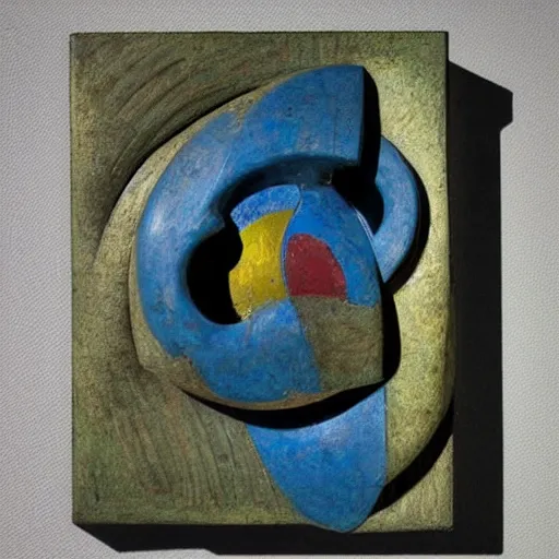 Image similar to abstract sculpture, by max ernst,