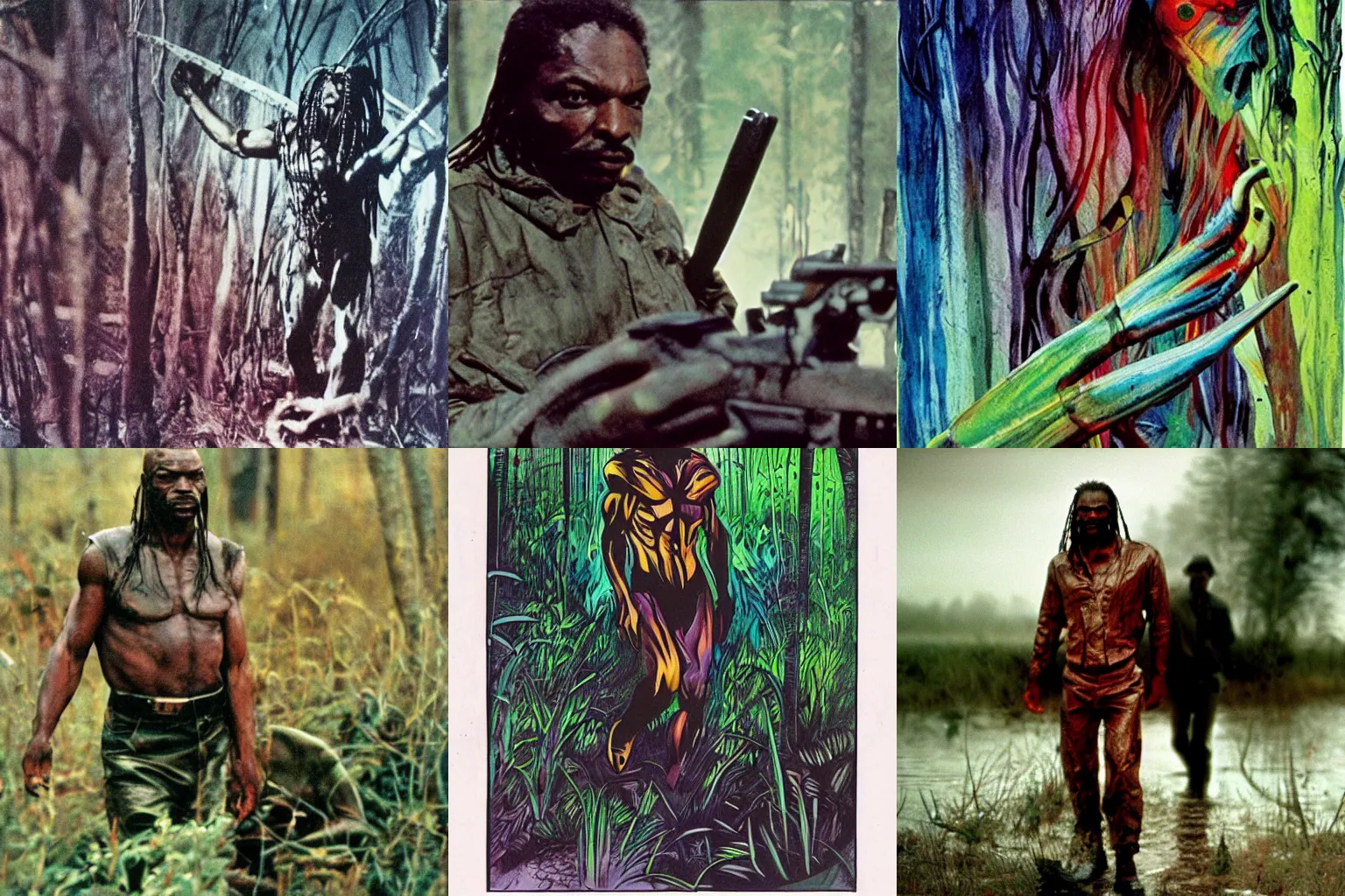 Prompt: color the predator by Tarkovsky