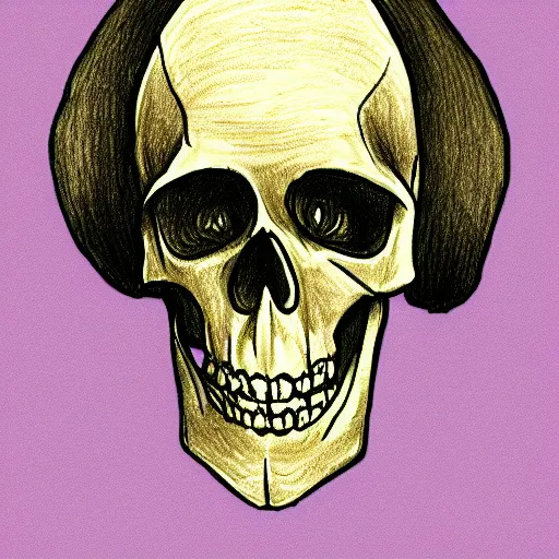 Image similar to drawing of a skeleton with the twitch pog emote