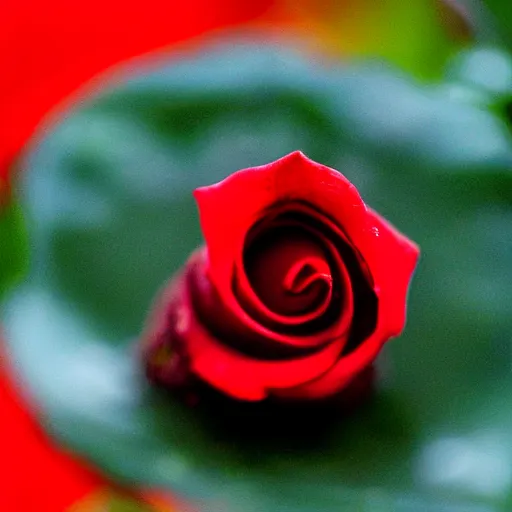 Image similar to a zoomed in macro 8mm photo of a red rose petal, macro photograph, photo, photorealistic, microscopic photo,