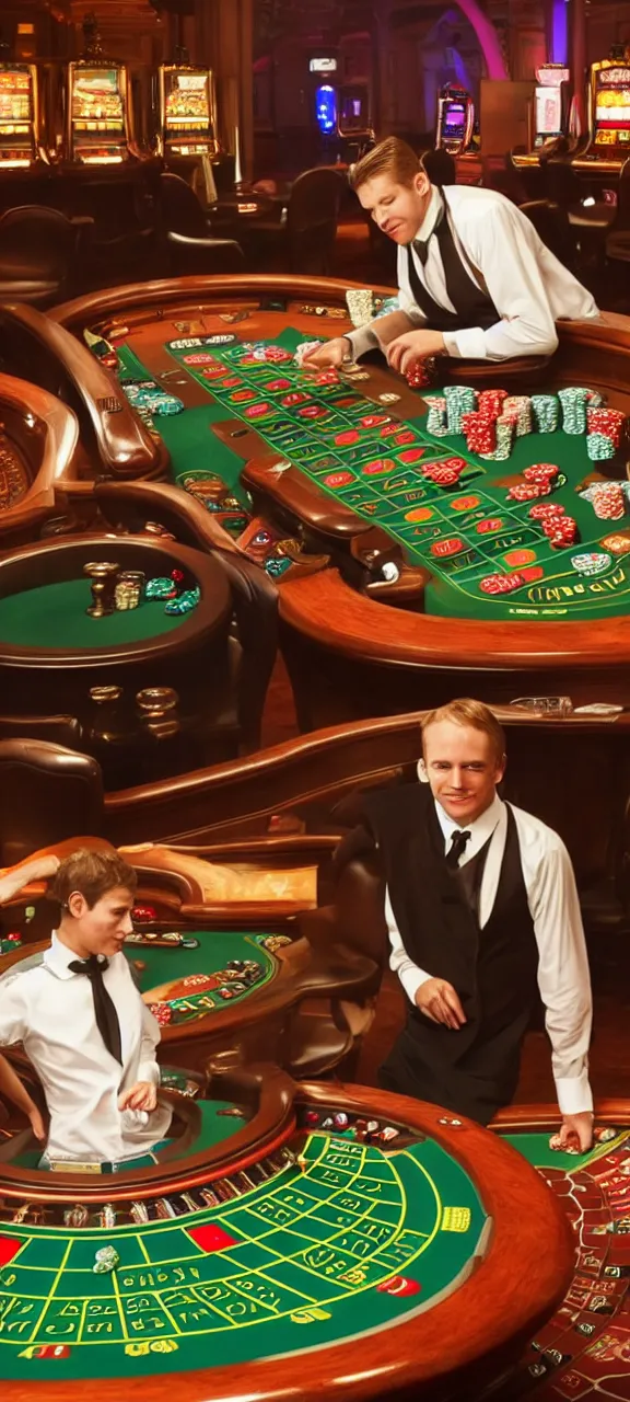 Prompt: raoul duke gambling at a roulette table, 4 k, detailed, photo, realistic