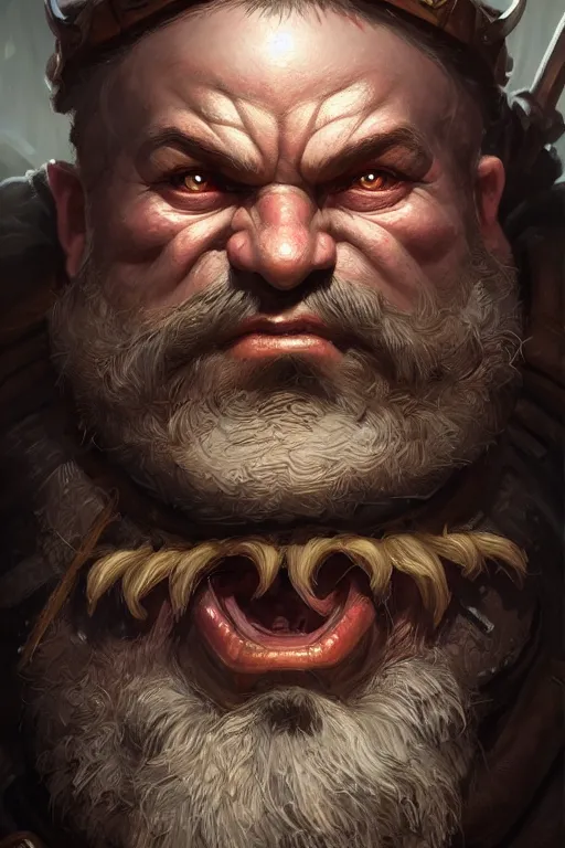 Image similar to dwarf knight portrait, highly detailed, d & d, fantasy, highly detailed, digital painting, trending on artstation, concept art, sharp focus, illustration, global illumination, ray tracing, realistic shaded, art by artgerm and greg rutkowski and fuji choko and viktoria gavrilenko and hoang lap