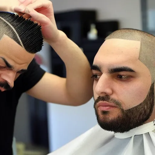 Image similar to average turkish barber haircut