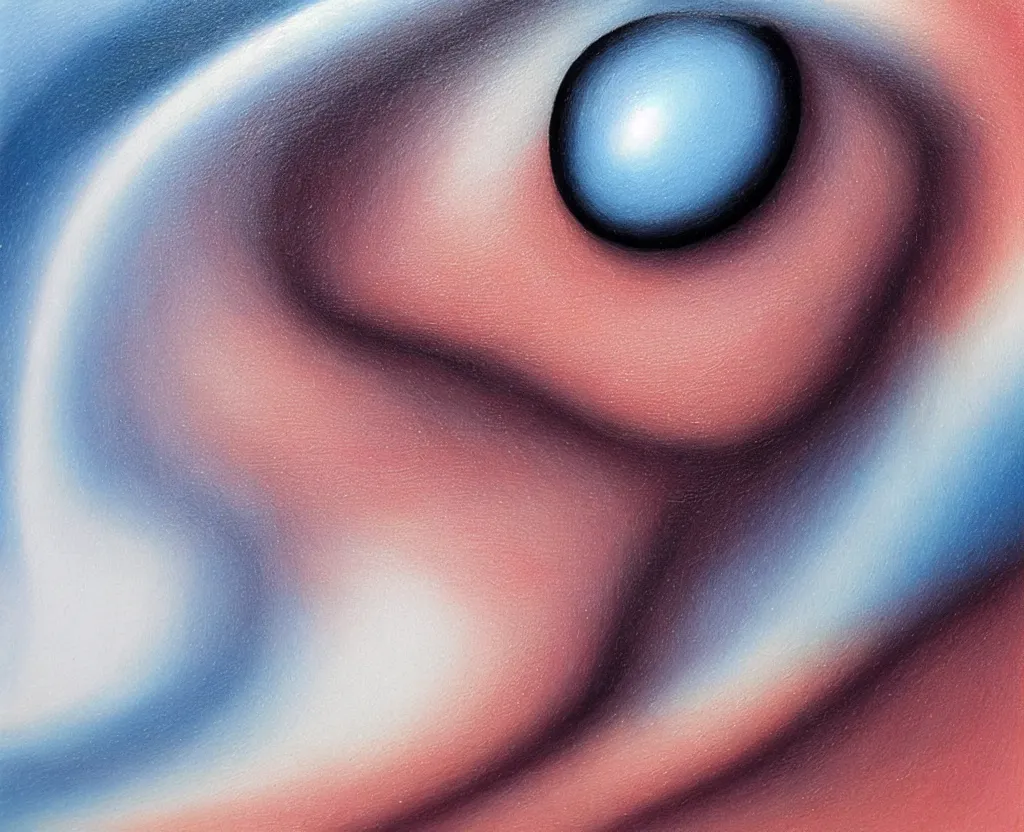 Image similar to realistic and detailed soft airbrush of a glossy water drop dripping on a white background, inspired by 8 0's airbrush illustrations, art by pater sato