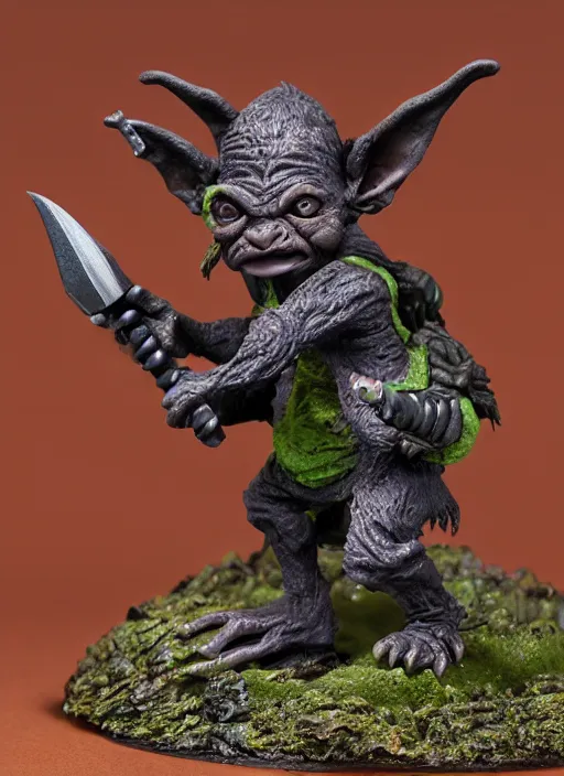 Image similar to 80mm resin detailed miniature of a Goblin, Product Introduction Photos, 4K, Full body